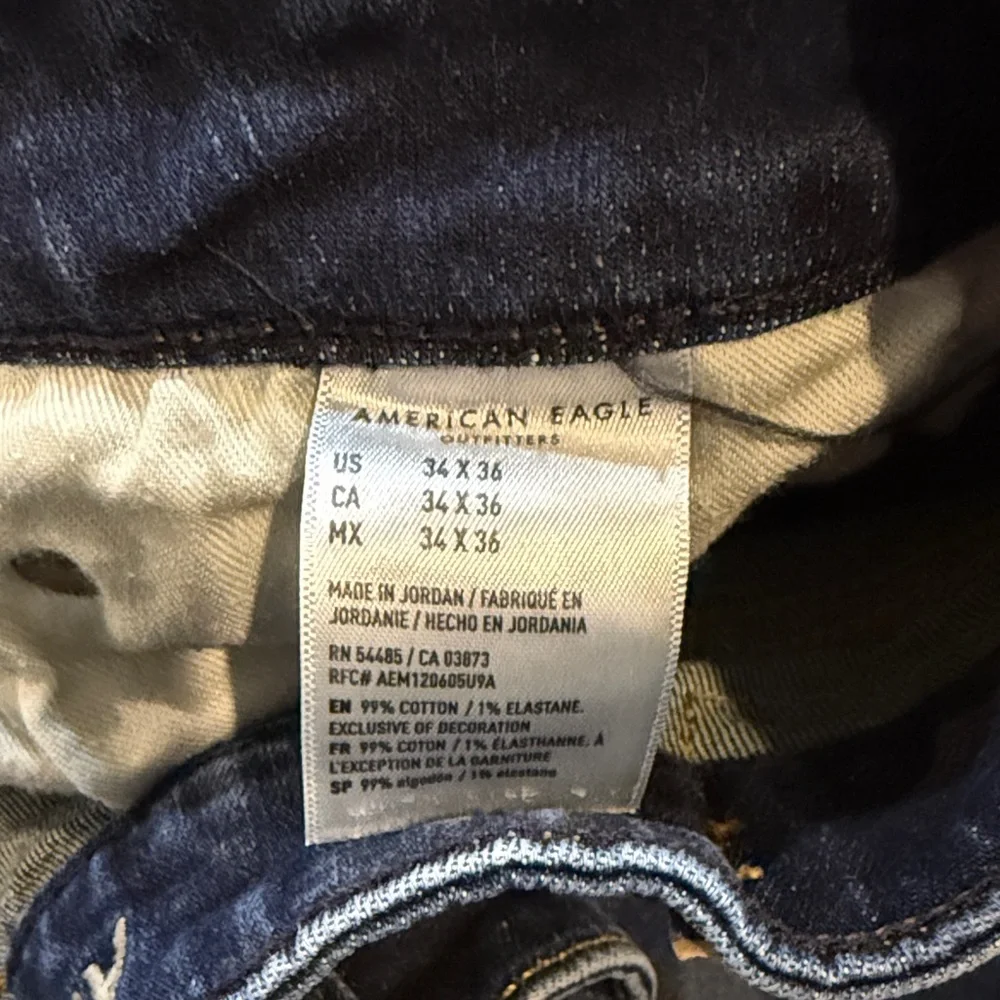 American Eagle Outfitters Men's Deep Blue Skinny Jeans - Picture 2 of 4